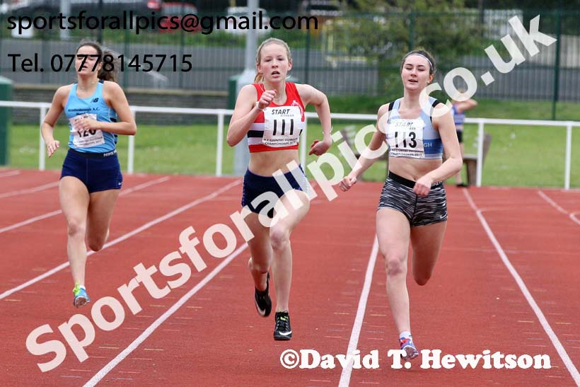 Womens under-20s 200 metres, 2019 North Eastern Track and Field Champs., Middlesbrough. Photo:  David T. Hewitson/Sports for All Pics